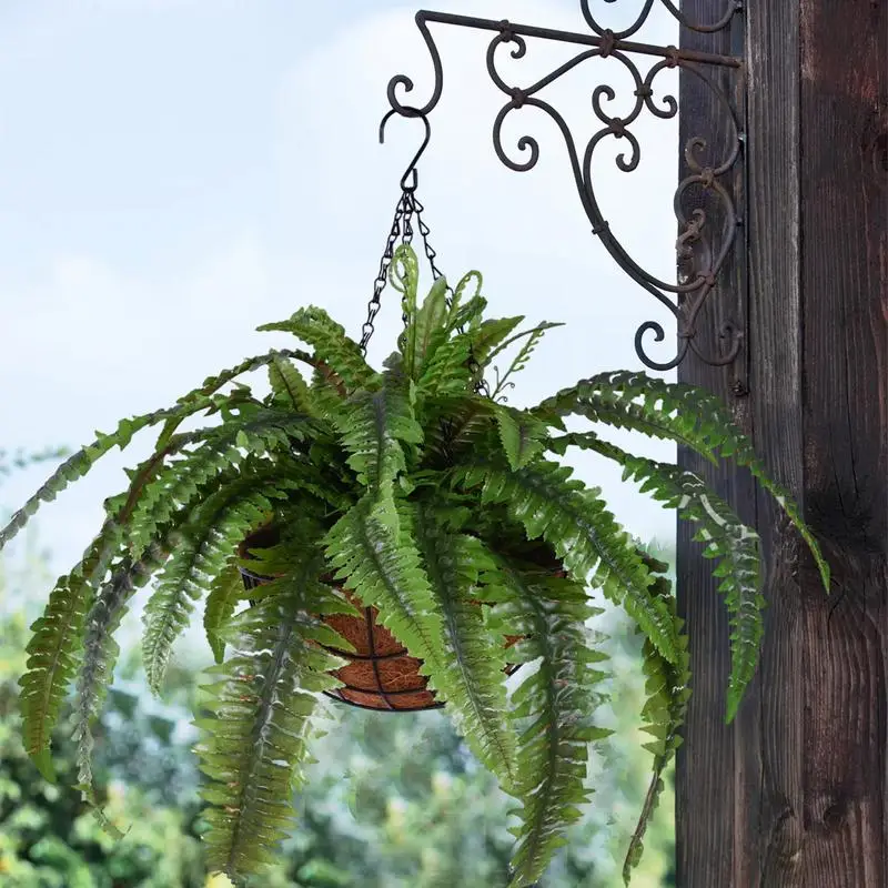 Artificial Fern Hang Basket Fake Hang Seaweed Ferns Fake Hang Seaweed Ferns Plant Large UV Resistant Silk Faux Ferns For Bedroom