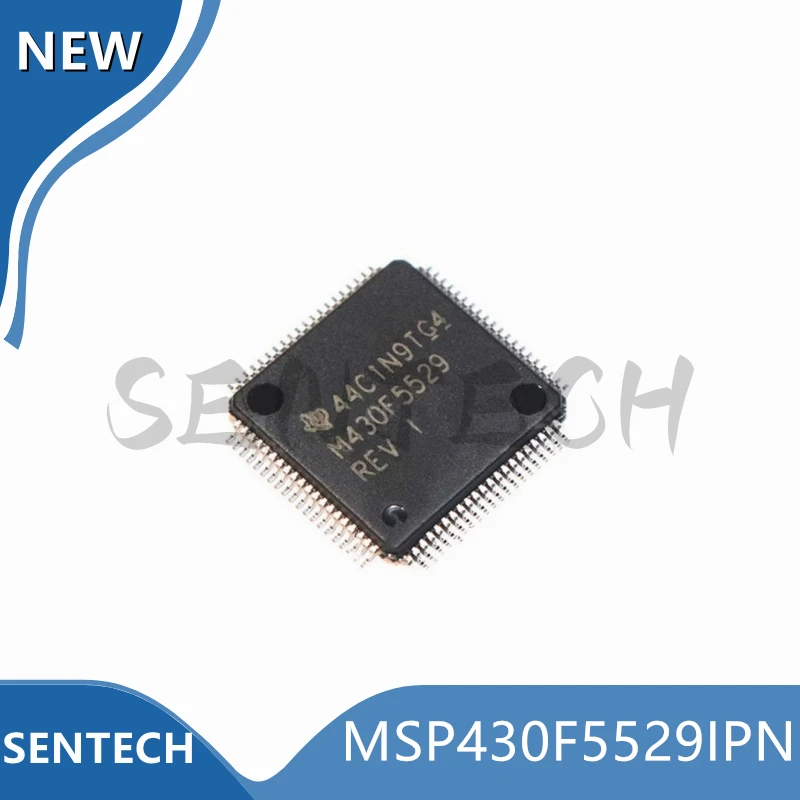 1Pcs/Lot New Original MSP430F5529IPN LQFP-80 128KB flash memory, 8KB SRAM, 12-bit ADC, comparator, DMA, UART/SPI/I2C, USB MCU