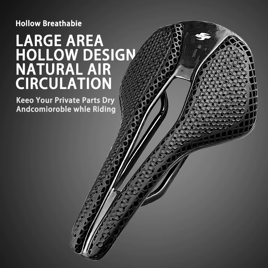 

3D Printed Carbon Bicycle Saddle Road Gravel MTB Off-Road Bike Cycling Seat Cushion 250x143mm 250x155mm Triathlon Bike Saddle