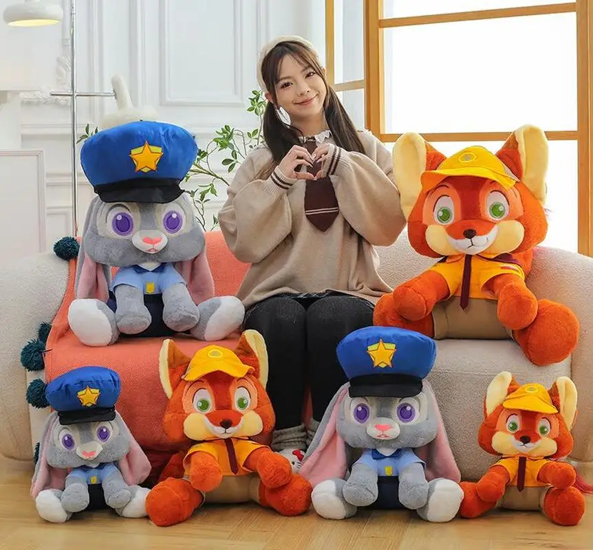 

Disney Zootopia Kawaii Judith Nick Plush Toy Cartoon Character Fox Rabbit Animal Giving Girlfriend Christmas Gift