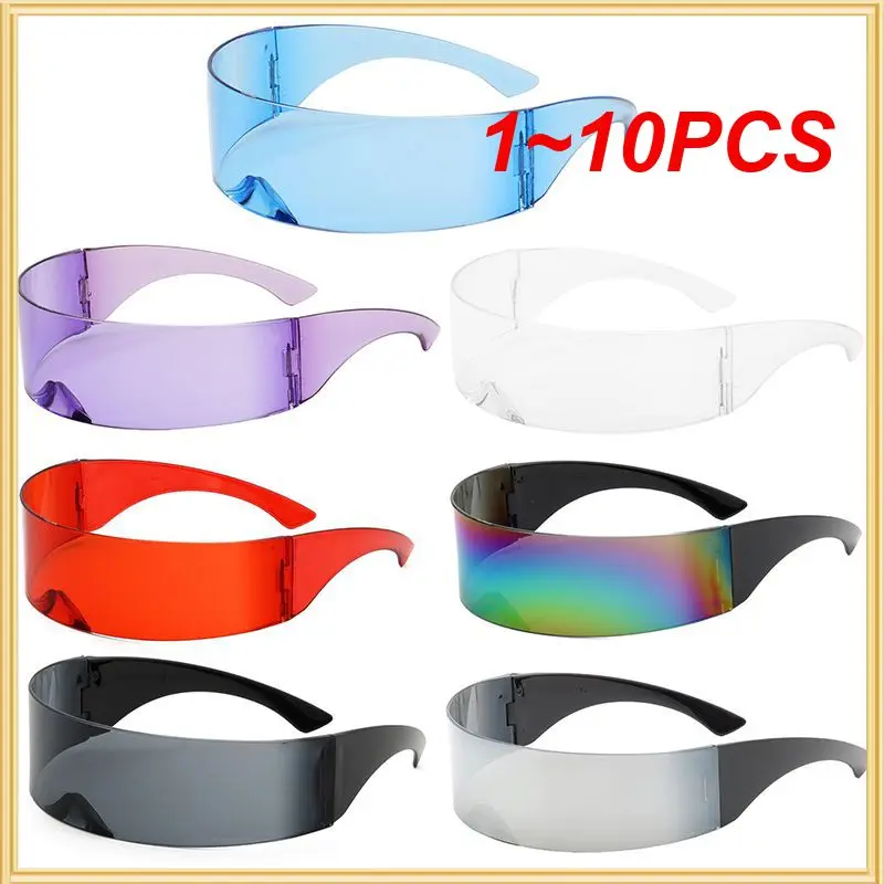 1~10PCS Durable Sunglasses Fashion For Halloween Party Rimless Bike Equipment Cycling Sunglasses Anti-uv Party Glasses