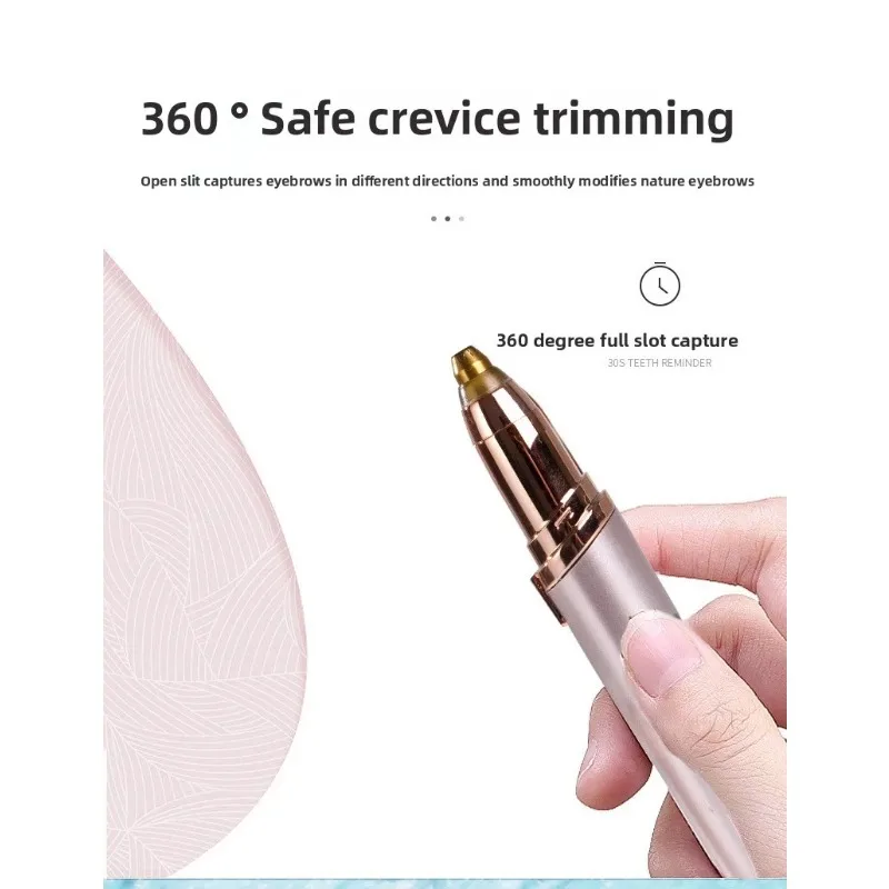 Elektryczny trymer do brwi Bezpieczne usuwanie owłosienia Epilator do brwi Ładowarka USB Mini modelator Golarka Bezbolesne usuwanie włosów Uroda