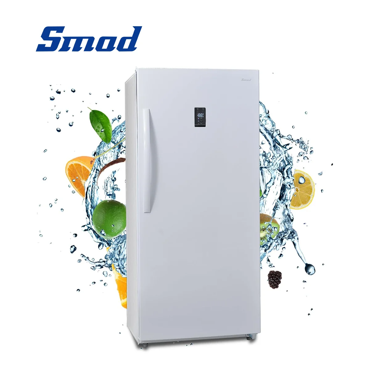 

Smad 13.8 Cu.Ft. Upright Refrigerator Freezer Convertible with LED Control Panel Door Ajar Alarm Stand Up Frost Free