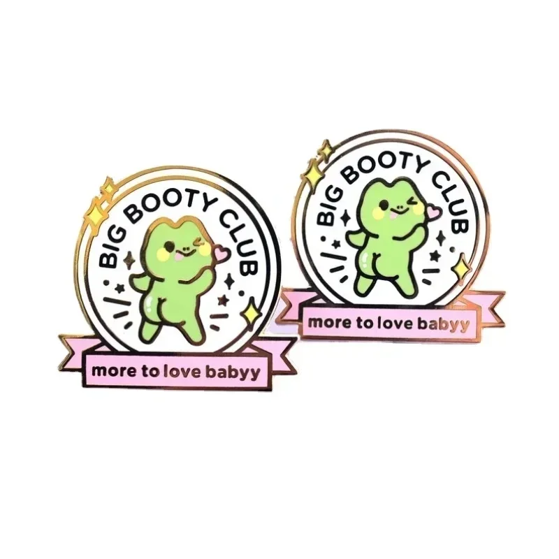 Big Booty Club Members Only Enamel Pin // Frog, Froggy, Cute, Kawaii, Nature, Outdoors, Froggo, Mini Pin, Animal, Butt, Funny