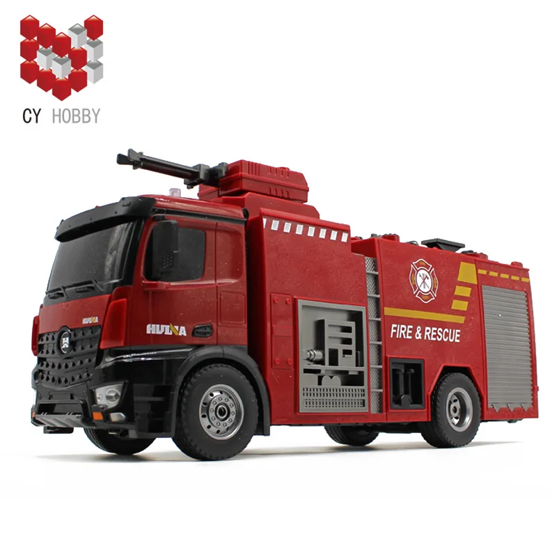 Huina 562 1:14 Proportion Box Type Sprinkler Fire Truck Simulation Model By Toy Car Toy For Children Fire Engine Birthday Gifts