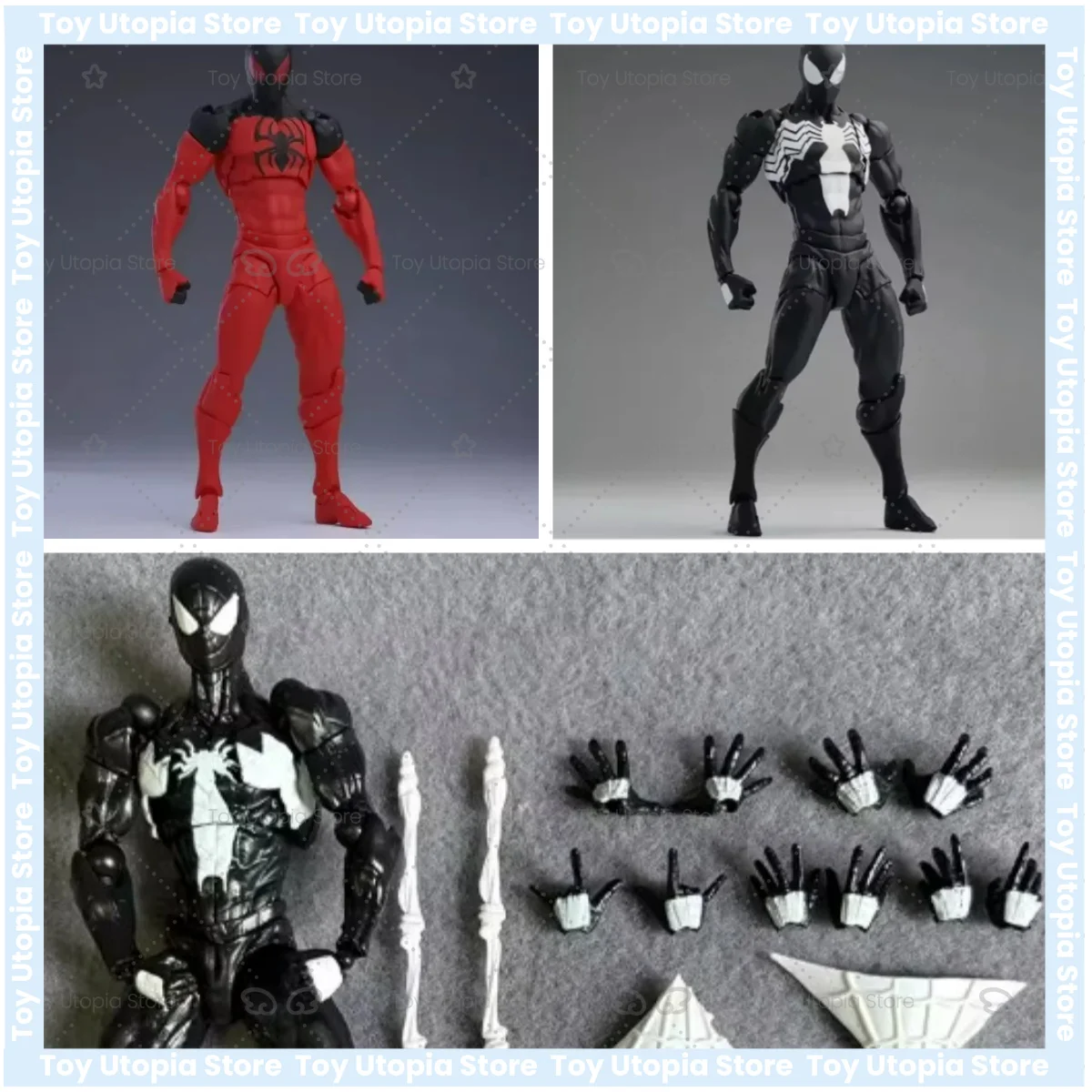 Figura de acción de Spider-Man: Black Suit, Symbiote Vecino, Scarlet Spider, Kaine Parker, Black Red Spider, juguetes originales