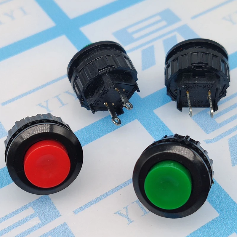 5pcs Momentary Push Button Switch 14mm Momentary 3A/250VAC Round Switches 2-Pin Switch DS-500 Electric Buttons