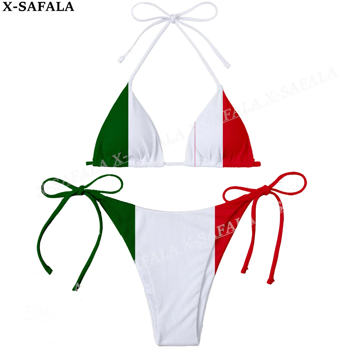 Italy Country Flag 3D Print Women Micro Sexy Bikini Bra Set Summer Beachwear Sexy Beach Two Pieces Bathing Suits Swimwear