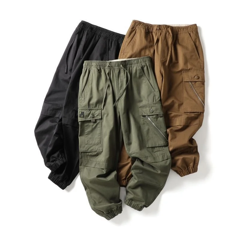 

Men's Functional Overalls High Street Loose-fitting Casual Pants Large Size Trousers Outdoor Hiking Trekking Tooling Cargo Cloth