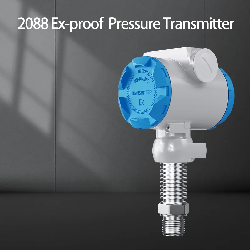 

M20×1.5 Thread High Temperature Pressure Sensor Digital LCD DC24V Transmitter 0-60Mpa 2088 Ex-proof Pressure Transducer