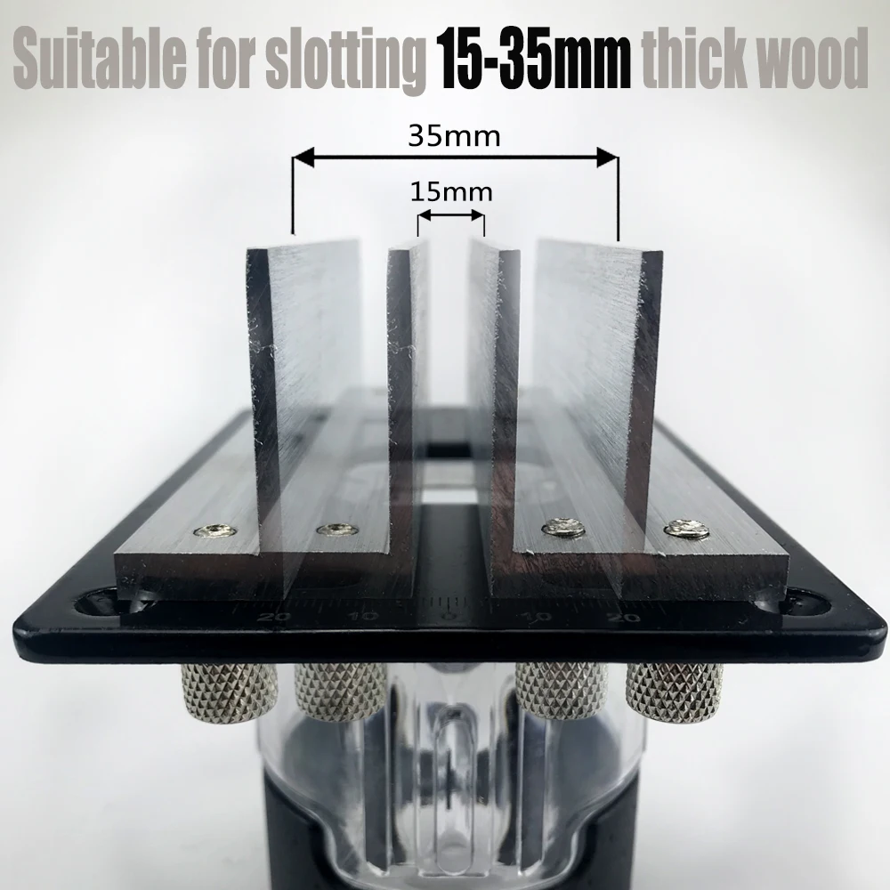 Connettore invisibile 2 in 1 Slotter Punch localizzatore Kit di strumenti mobili rifilatura macchina scanalatura fresatura utensili per la lavorazione del legno