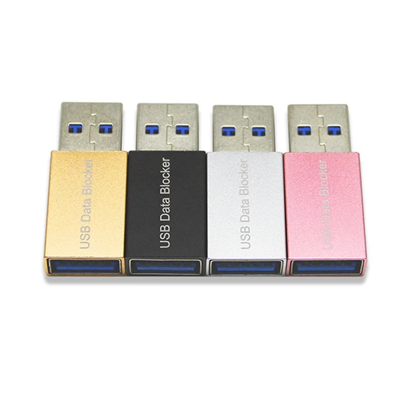 Y16A 4PCS USB Data Blocker Charge-Only USB Jacking Prevention Adapter Data Sync Blocker Adapter for Blocking Data Sync