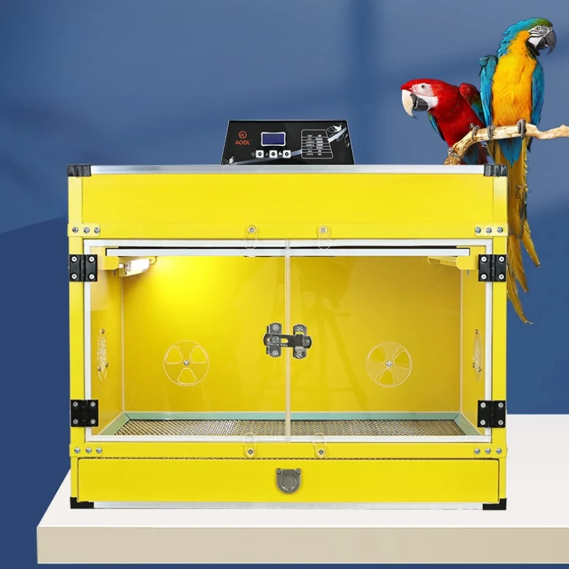 Temperature control system for pet parrots, fully automatic incubator, breeding farm specific