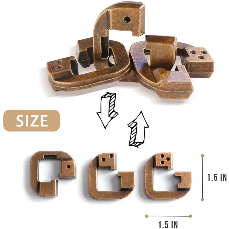 3 шт., металлические головоломки высокой сложности для взрослых и детей, разблокировка, блокировка IQ Challenge, креативные подарки