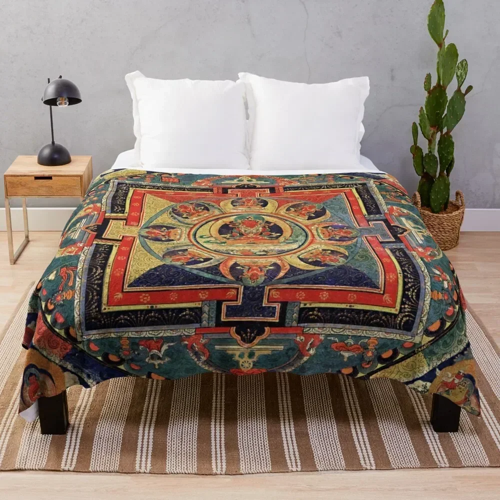 

Mandala 87 Amitayus Buddha Mudra Throw Blanket Soft Solid Color Blanket for Couch Bed