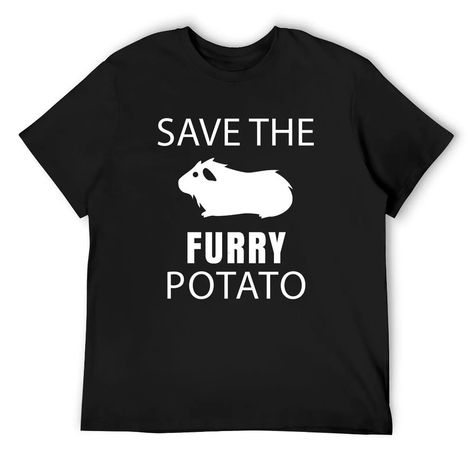 

Guinea Pig - Save The Furry Potato T-Shirt Short sleeve tee shirts graphic tee oversizeds shirts graphic T-shirt men