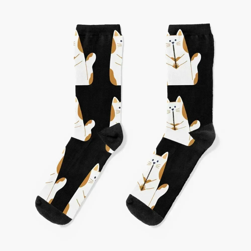Calcetines de FLUTE para jugar al gato, calcetines deportivos cortos personalizados antideslizantes de fútbol transparentes, para mujer y hombre