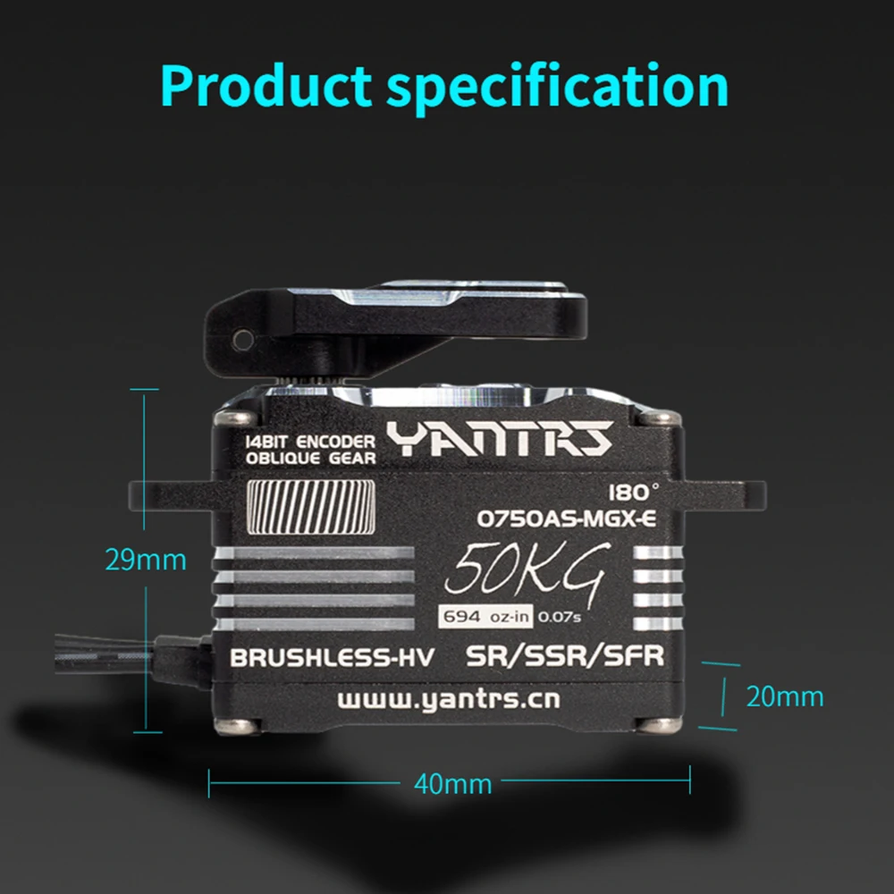 

YANTRS IP67 Waterproof Encoder Digital Brushless High Speed Servo 8.4V Magnetic Coding High Voltage 0750AS-MGX-E