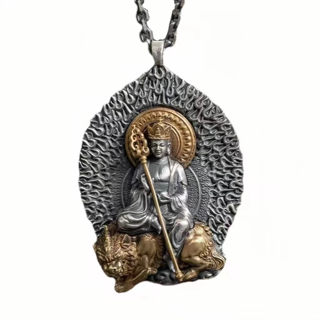 Sacred Amulet Buddhism 14 Buddha Statue Pendant Necklace Wholesale Erawan Buddha Ksitigarbha Bodhisattva Men and Women Jewelry