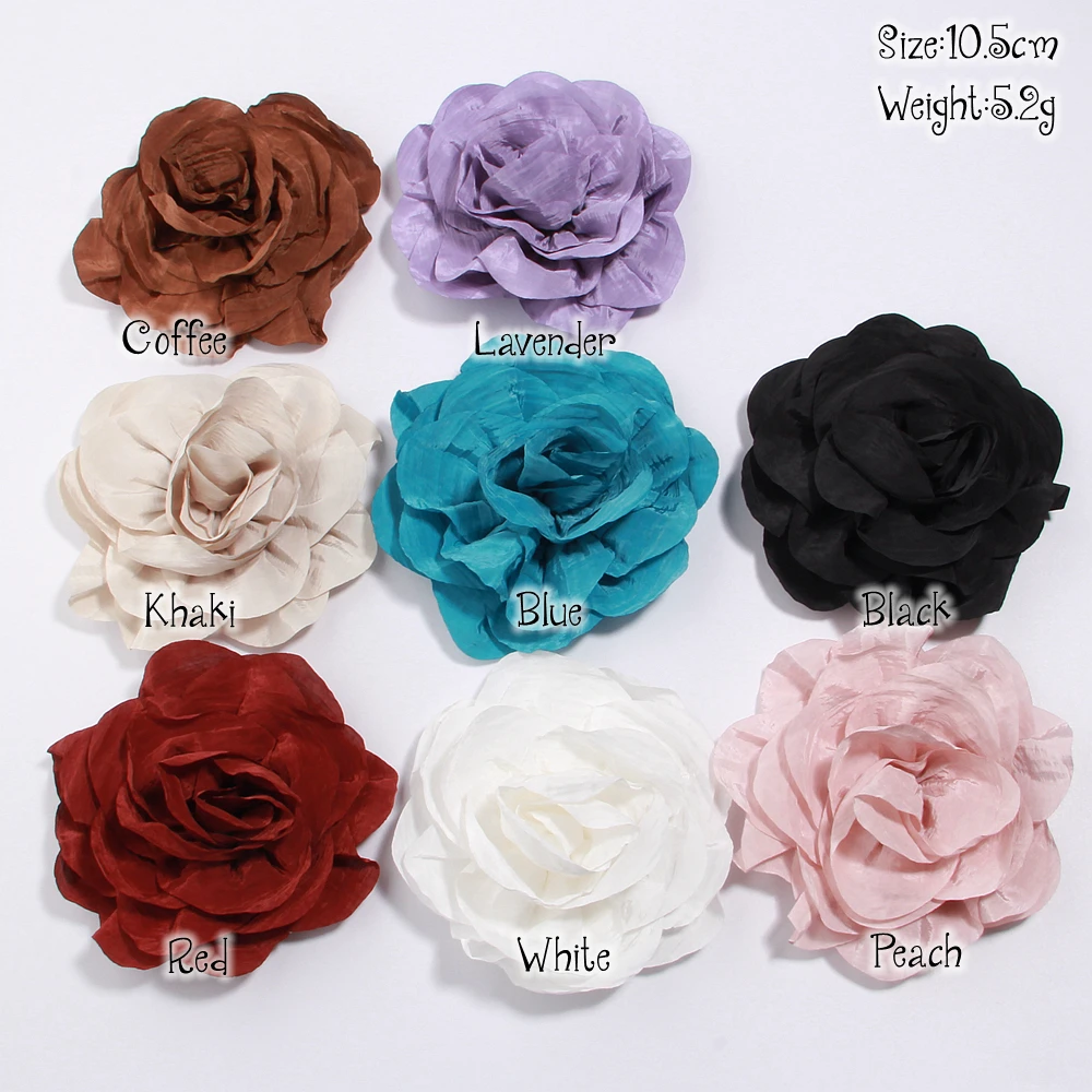 10cm Personality Exaggerated Elegant Big Flower for Brooch Women Girl Dinner Dress Pin Wedding Host Suit Corsage