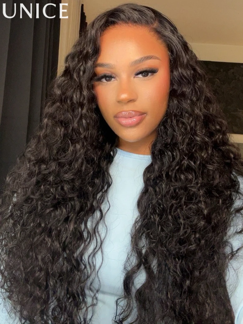

UNice 7x5 Bye-Bye Knots™ & 13x4 HD Lace Glueless Water Wave Wig With Secure Silicone Strips and Drawstring With Baby Hair