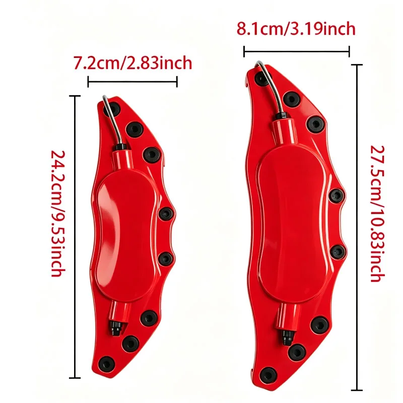 4Pcs Metal Car Wheel Caliper Covers Brake Caliper Anti Dust Protective Disc Shell For Audi Bmw Mercedes Benz VW Peugeot