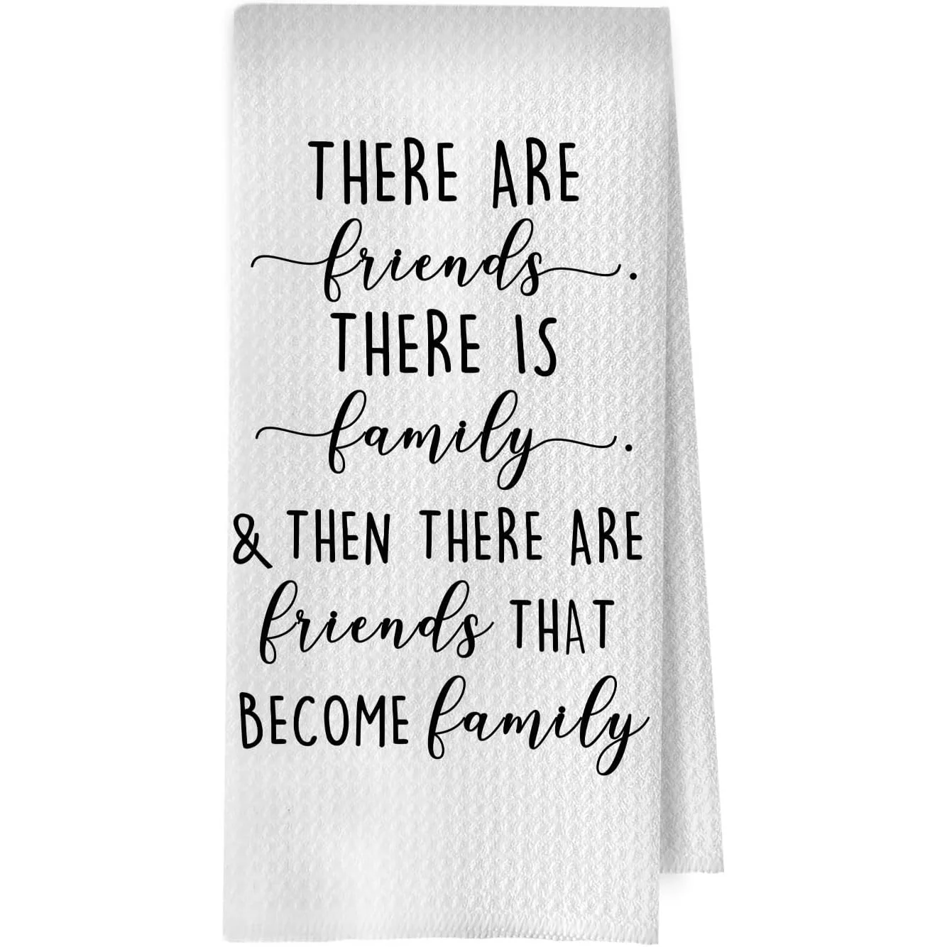 Best Friends Kitchen Towel - Friendship Gift, Waffle Decorative Dish Towel, Best Friends Hand Towel, Housewarming Gift Tea Towel