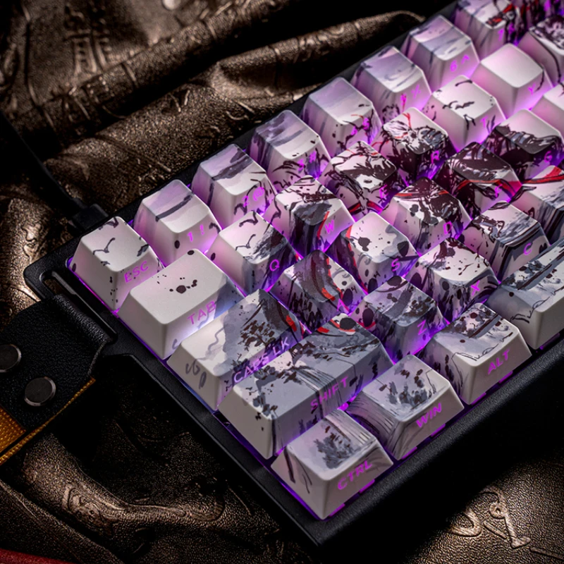 Artisan Keycap A Thought about Gods Demons PBT Key Caps Mechanical Keyboard Caps Personalized Pc Accessories Gift Korean Keycaps