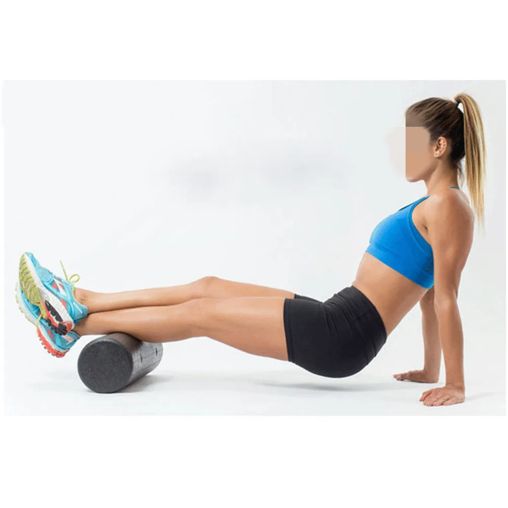 

Foam Roller High Density Firm Muscle Massage Wheel Black Exercise Yoga Column Body Scroll Core Back Stabilization