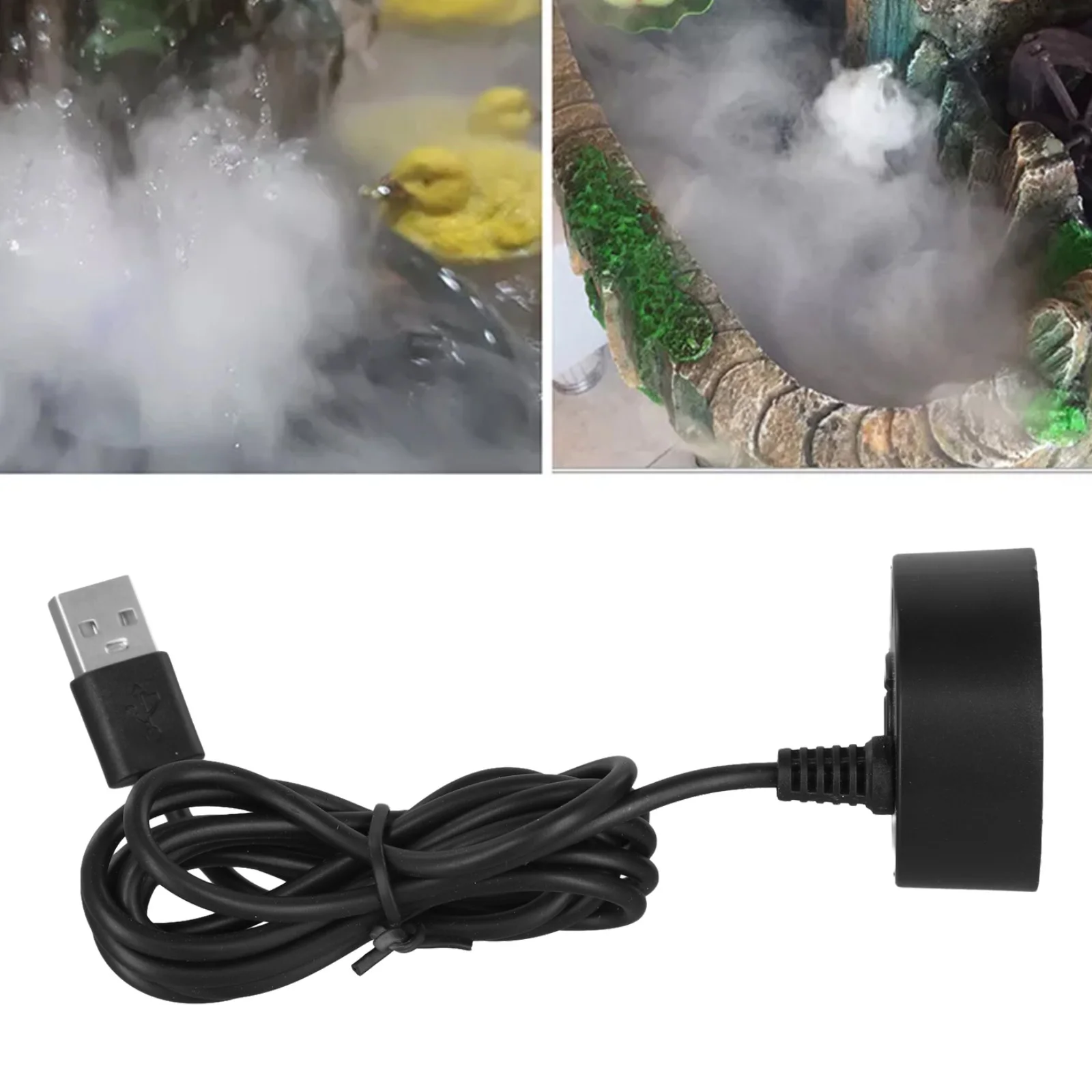 1pc Mist Maker Fogger Mist Maker USB Waterproof 5V Sound Fountain Atomizer For Pond Rockery Fish Sink Mist Maker Sheds Aquariums