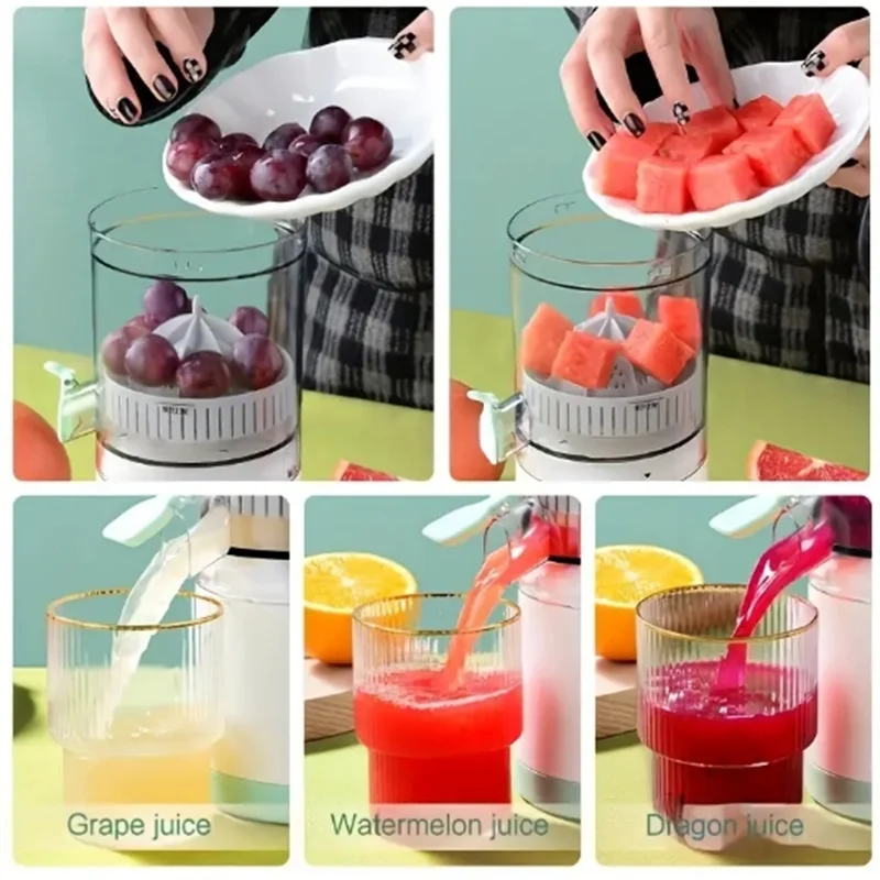 Electric Juicer Orange Juice Squeezer USB Charging Citrus Lemon Juicer Wireless Fruit Blender Automatic Fresh Squeezer Machine