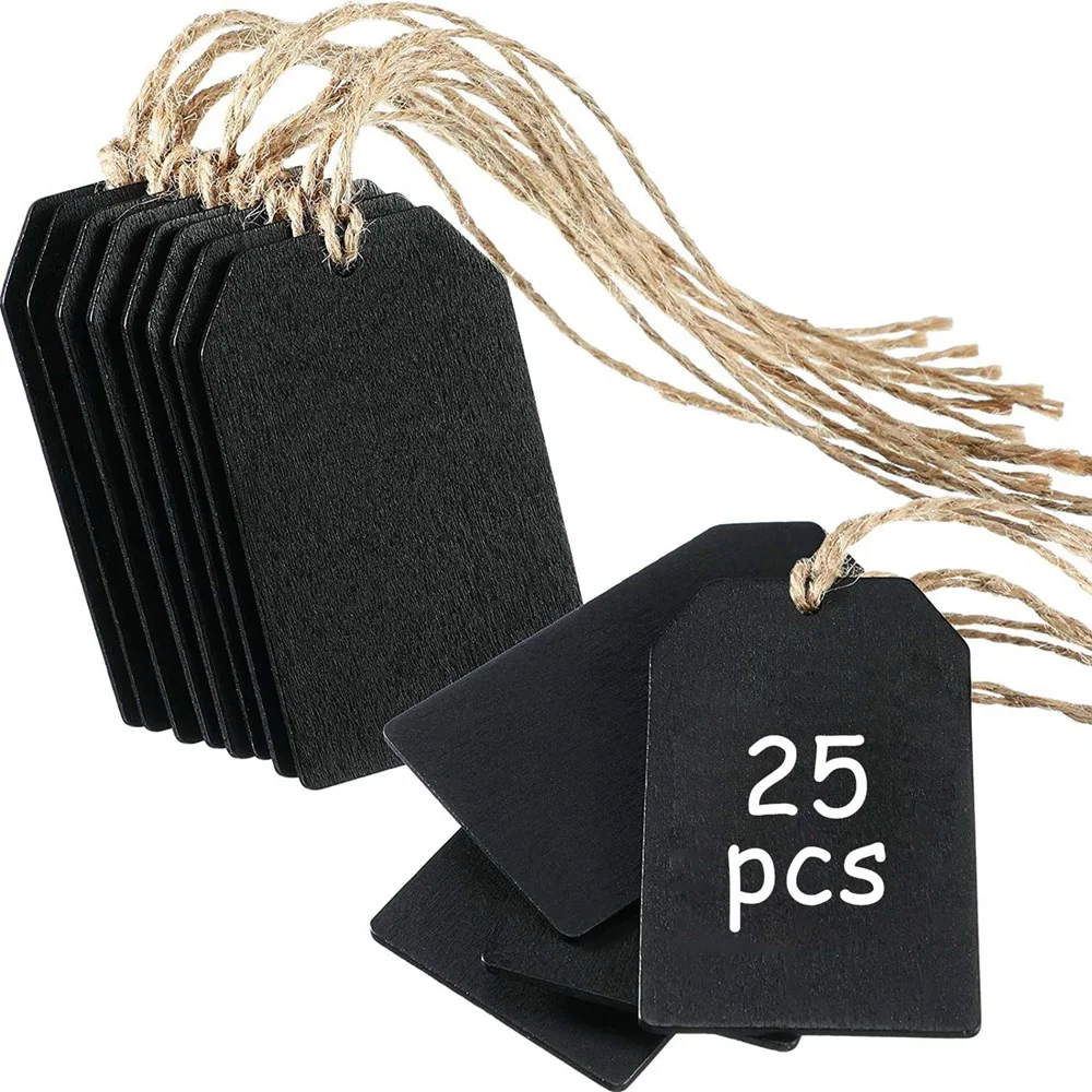 Chalkboard Tags Hanging Mini Chalkboard Signs Wooden Chalkboard Tags, Hanging Chalkboard Labels Price Tags Message Tags