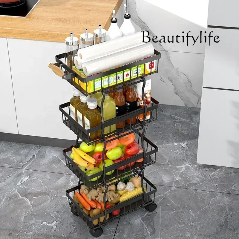 Vo Home Bathroom Kitchen Wheeled Handcart 3-layer Metal Storage Rack Hotel Room Service Car