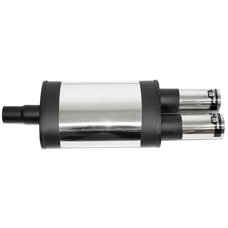 Universal Stainless Steel Exhaust Drum Muffler Tailpipe Tail Throat Exhaust Tips for Exhaust Pipes