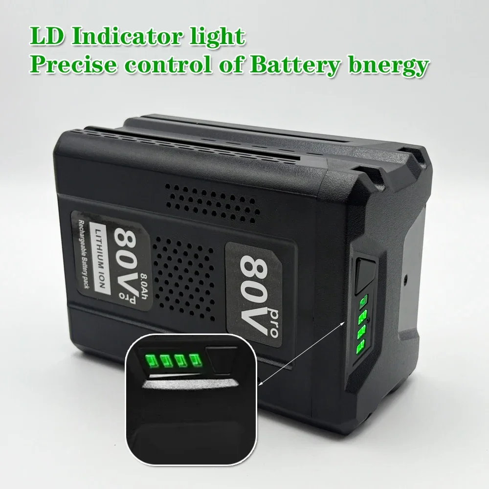 For Greenworks GBA GBA80600 80V 6000mAh Replacement Battery Compatible For GBA80200 80V Cordless Power Tool Rechargeable Battery