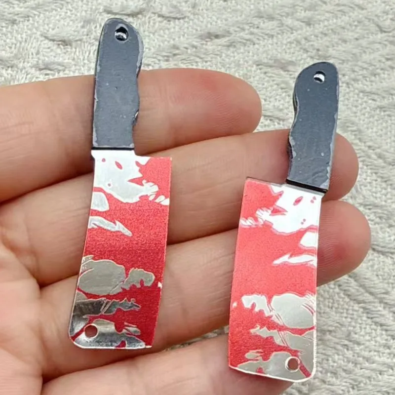 10pcs New Arcylic Charms Halloween Blood Knife Charms Pendant for DIY Earring Keychain Jewelry Making Designer Charms - view 2