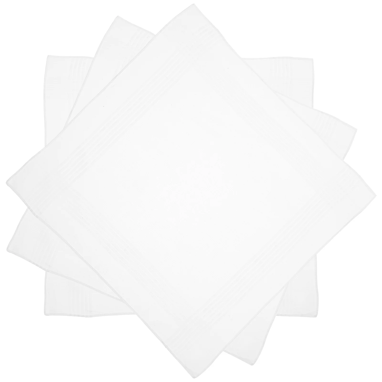 3 قطع من باندانا القطنية النقية للرجال بتصميم مربع ناعم ومرن ومريح وإكسسوارات عصرية للرجال