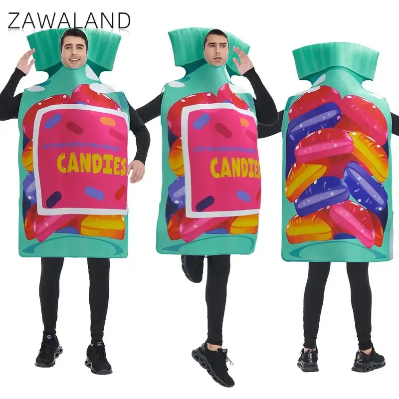 

Косплей Конфеты Костюм Женский сценический костюм из губки для взрослых Хэллоуин Карнавальное платье Сладости Праздничная одежда g54f.