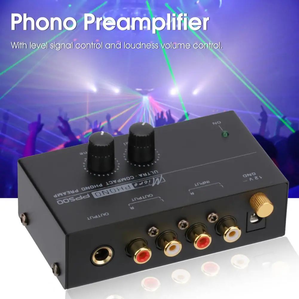 PP500 Practical Wide Compatibility Professional RCA Input/Output HiFi Sound Audio Preamp Audio Preamplifier Low Noise