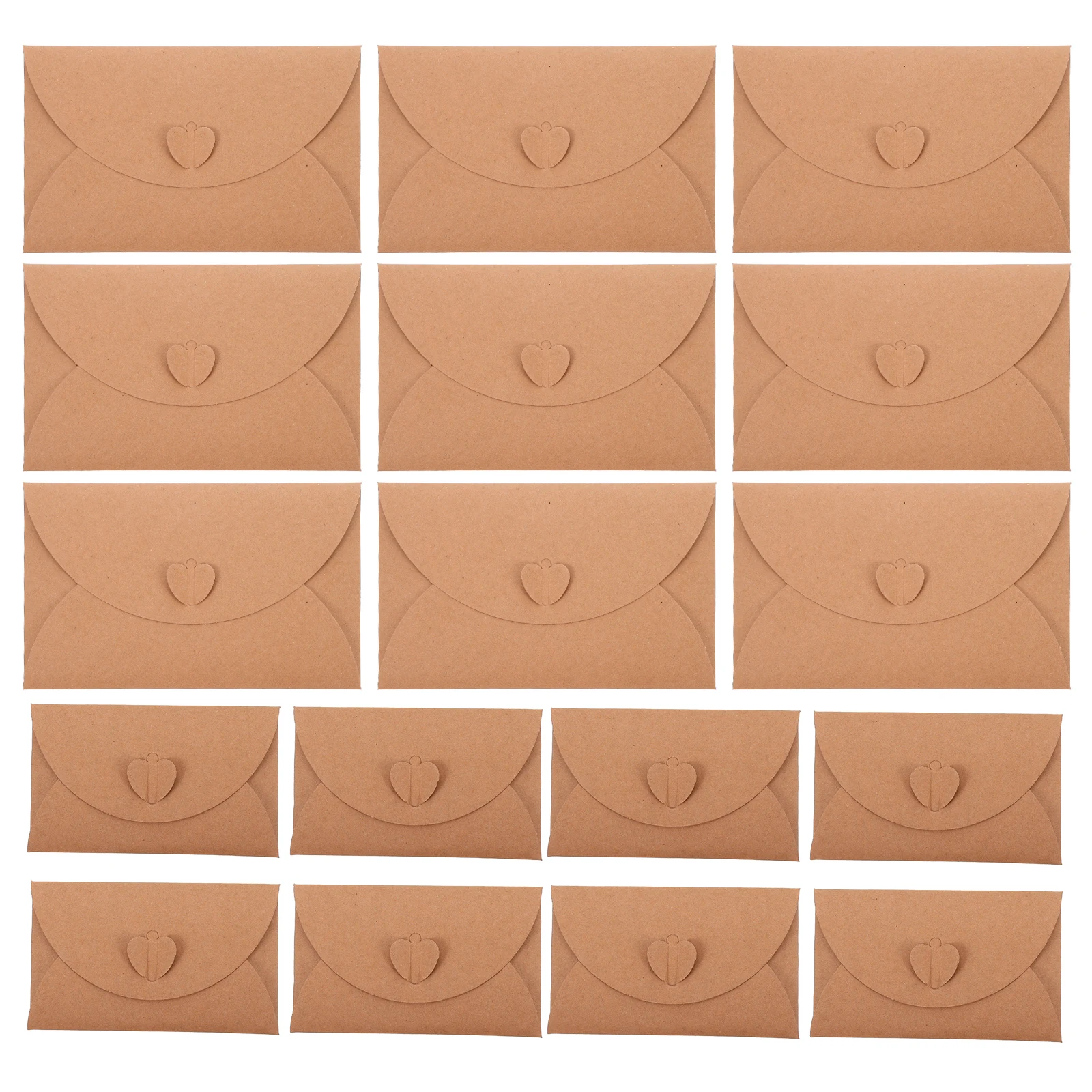 40 Pcs Love Letter Valentine Mini Envelopes Small Invitation Gift Khaki Writing Accessory