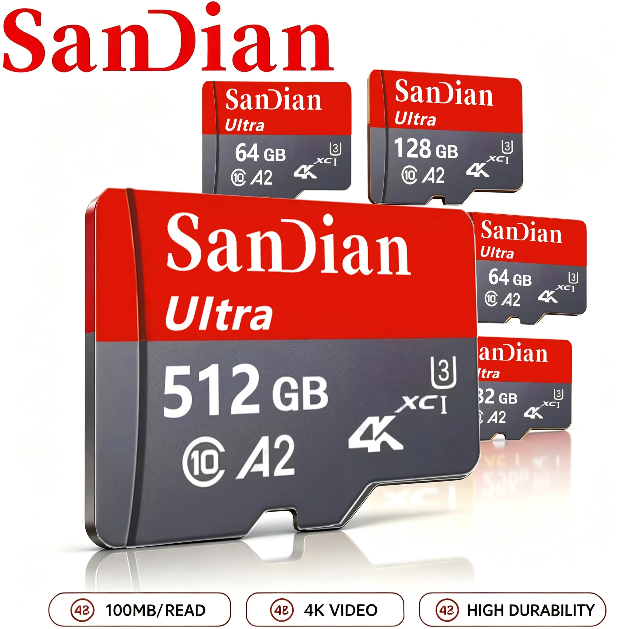 Top Quality TF Cards 512GB 64GB 256GB Memory Card Micro TF SD Card SD Cards U1 for Nintendo Switch/Car DVR/Camera/Recorder