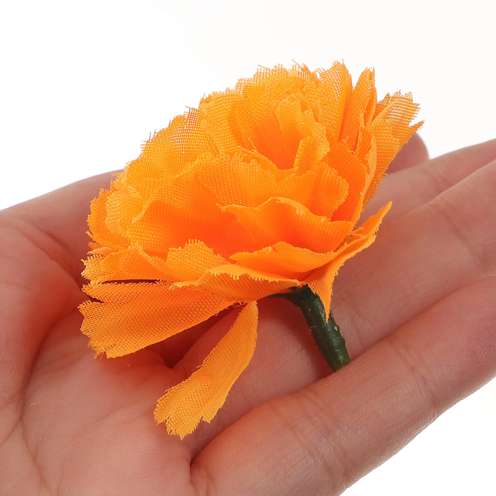 

50Pcs Artificial Marigold Flower Heads Simulation Ornament Wedding Party Fake Marigold Decors DIY Garland Romantic Supply