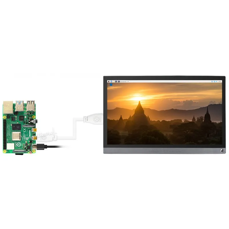 Waveshare Oficial Raspberry Pi 4 Micro HDMI para Cabo HDMI Padrão, 1M, Branco