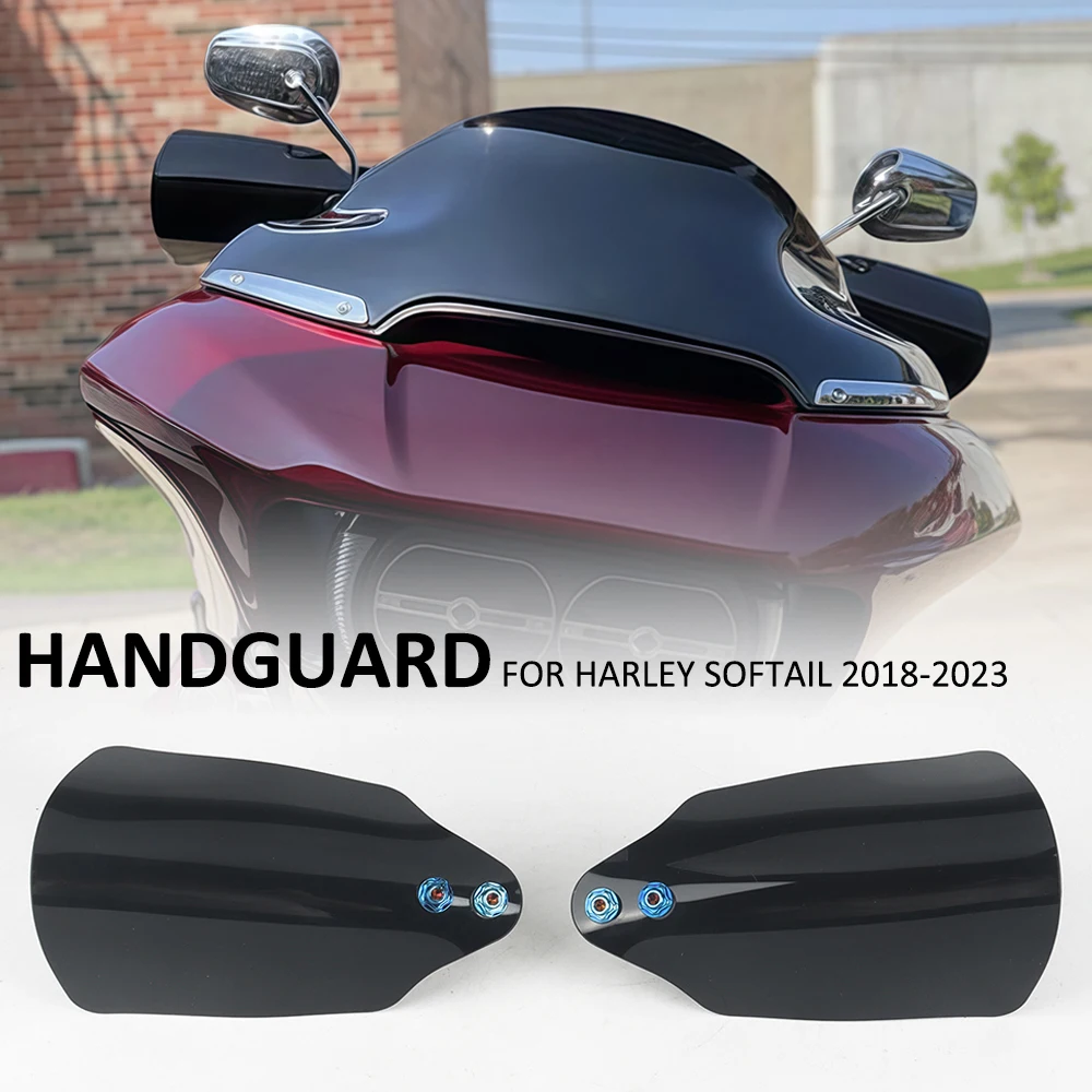 Motorcycle Hand Shield Guard Handle Handguard Protector For Harley Softail Low Rider ST 117 FXLRST Deluxe FLDE Street Bob 18-23