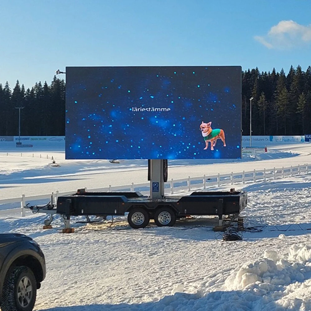 Outdoor Mobile Advertising LED Screen Trailer Vehicle Van Mounted P6 P8 P10 LED Display Trailer