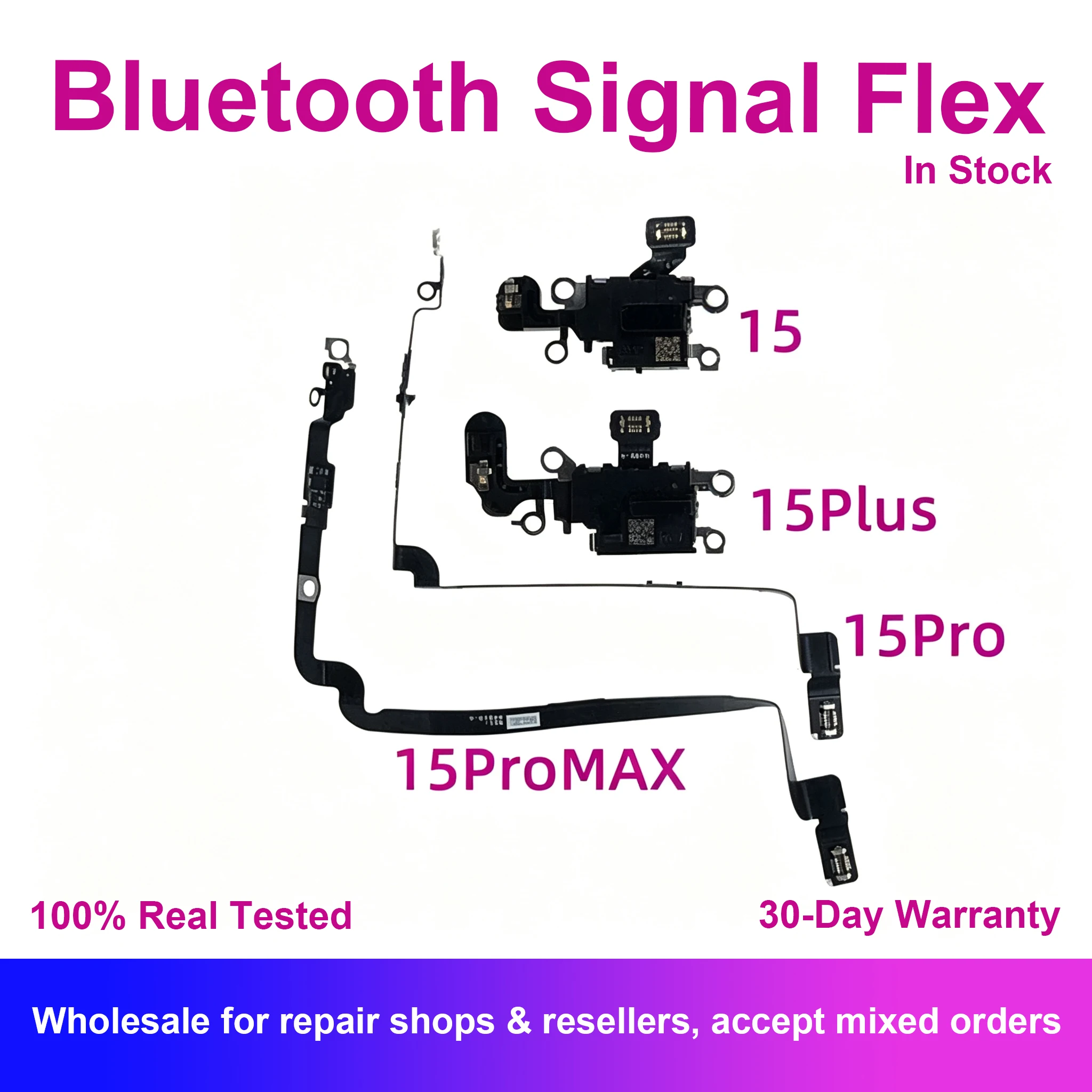 Bluetooth Signal Antenna Flex Cable For iPhone 15 Plus Pro Max NFC Camera Clip Wireless Connector Replacement Repair Parts
