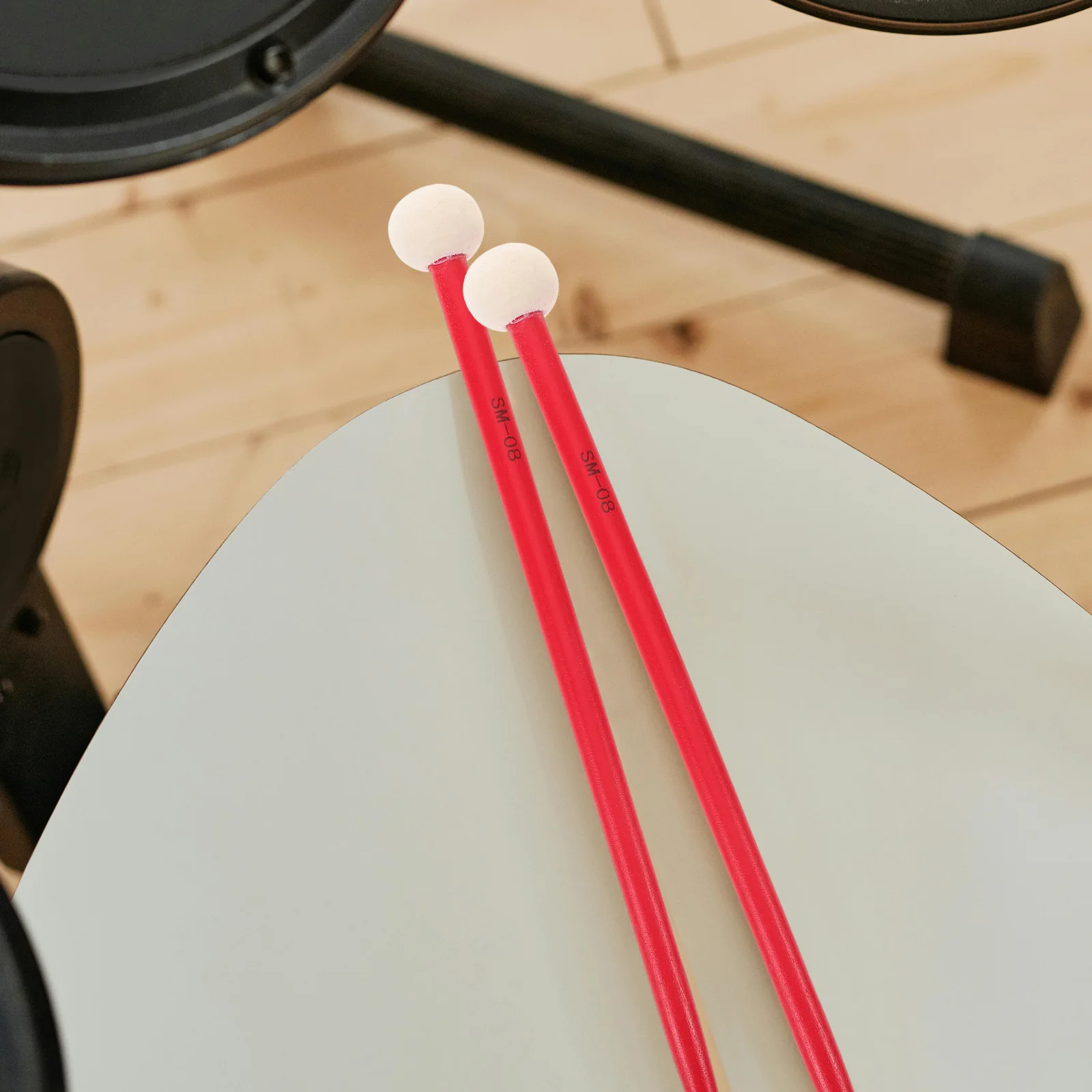 

Double Head Drumsticks Maple Felt Child Sticks Snare Mallet Brushes Timpani Percussion Instruments Accessories