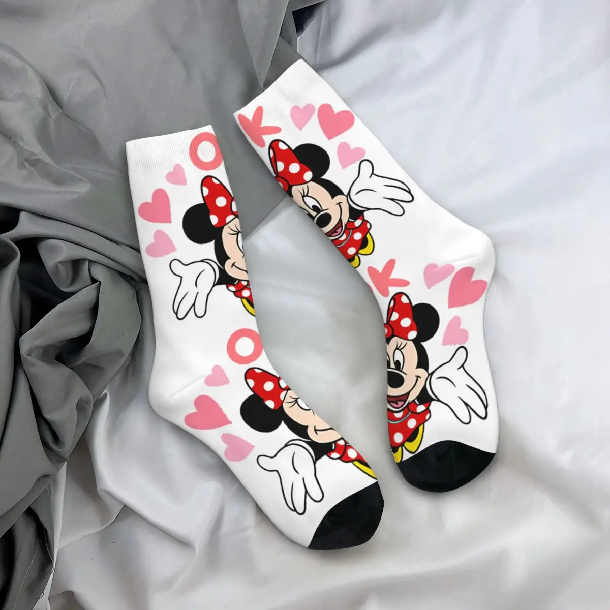 Cute Girl\'s Minnie Mouse Mickey Mouse Socks Funny Cartoon Merchandise Crew Socks Cute Birthday Present