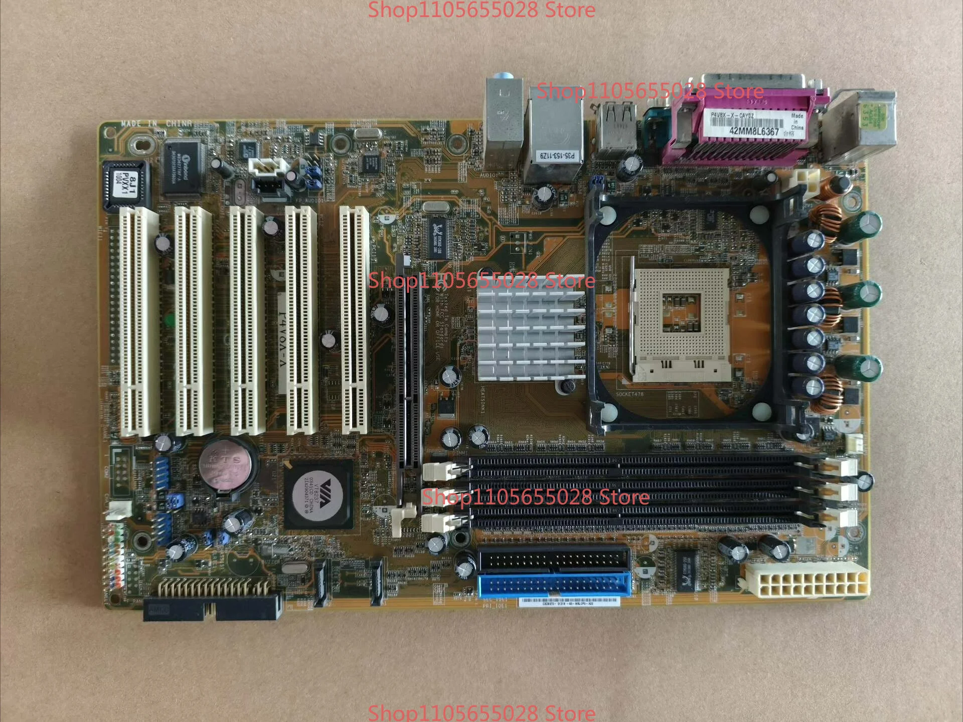 For ASUS P4V8X-X Main Board 478 Pin Interface 5 PCI Slots AGP Graphics Card Interface Function