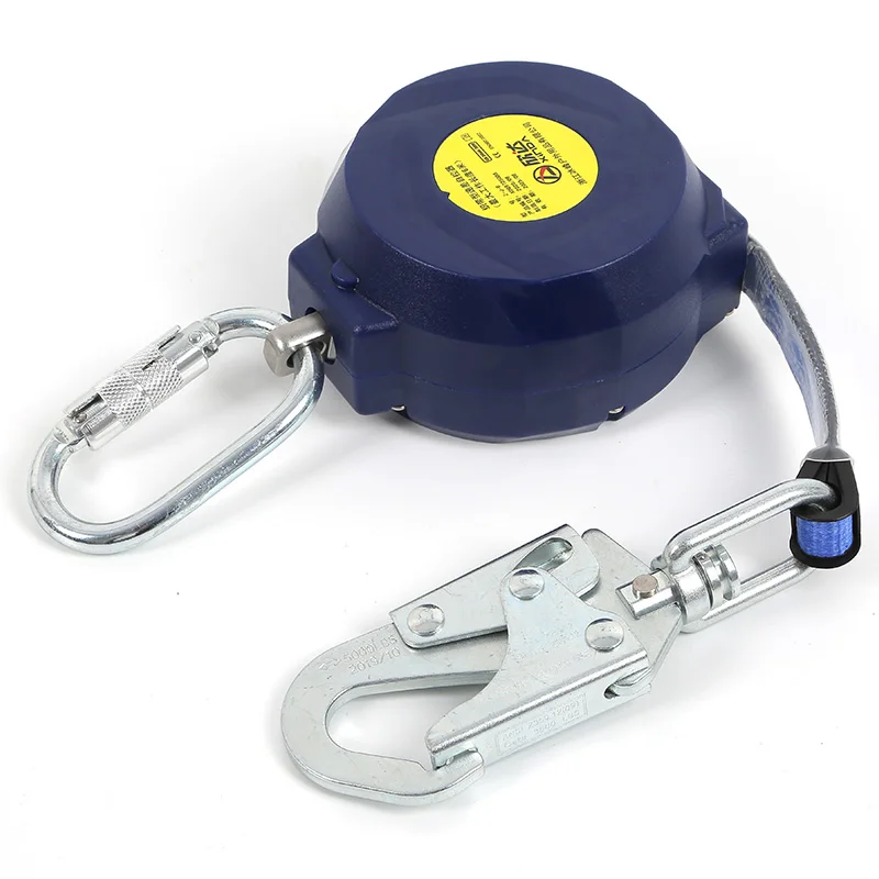XINDA Retractable Fall Arrester Alloy Steel Nylon Webbing Durable Strong 2m/3m/6m Sizes Personal Protective Fall Protection